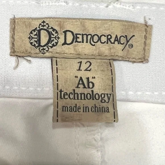 Democracy Abroad Technology Optic White Stretch Skinny Jeans Women’s 12 - Picture 13 of 14